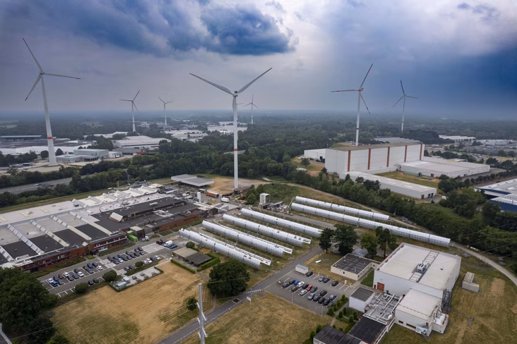 An image of the new solar thermal plant in turnhout, belgium
