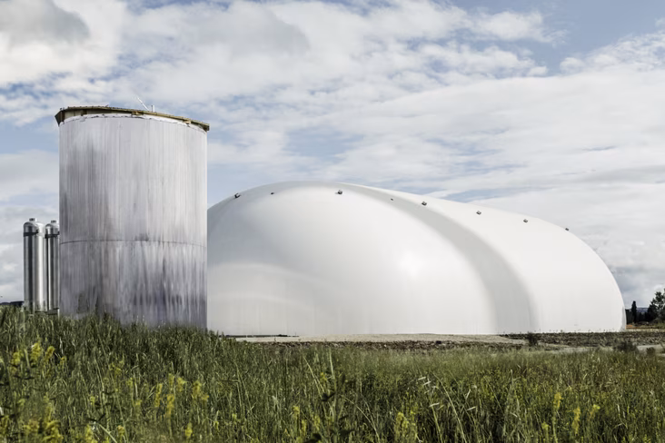 an image of Energy Dome's pilot plant in Sardinia, Italy