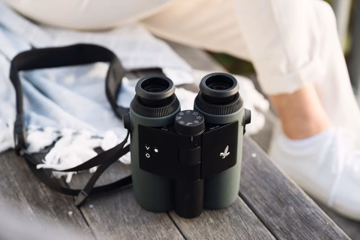 The AX Visio binoculars fit a lot of tech into a small frame. Credit: Swarovski Optik