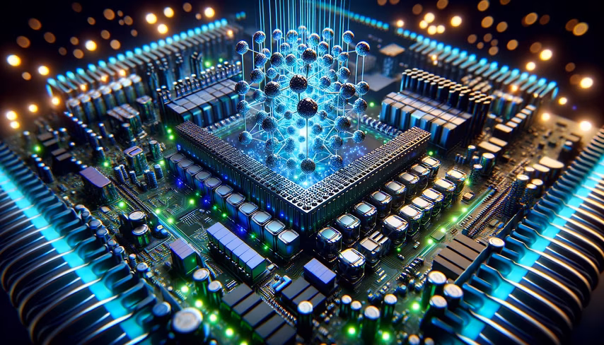 A computer generated image of a quantum style software computation from Nvidia