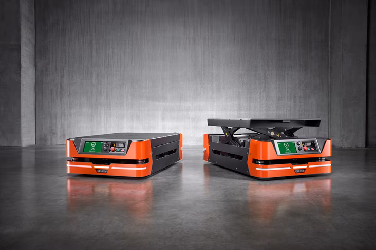 A pair of SAFELOG robots