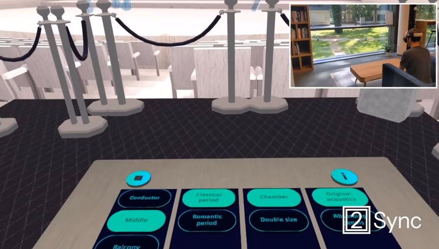 The XR app for the digital twin that plays Mozart's music