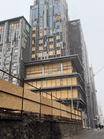 Damage inside the MacPaw building after the Russian missile strike