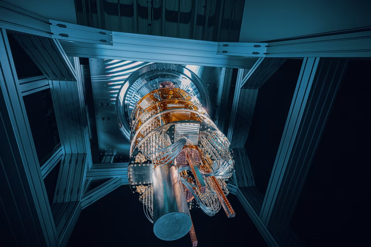 One of IQM's quantum cryostats. Credit: IQM