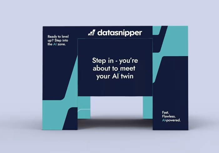 A render of the Datasnipper GenAI photo booth