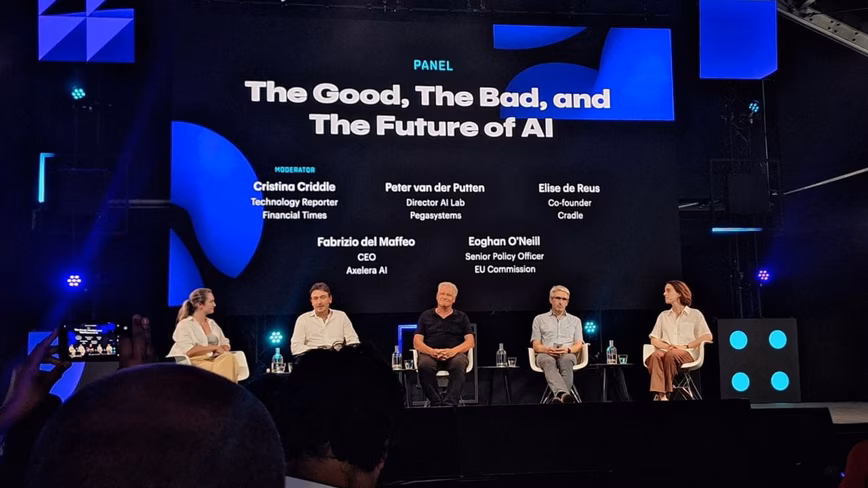 Speakers at TNW Conference discussing the AI Act