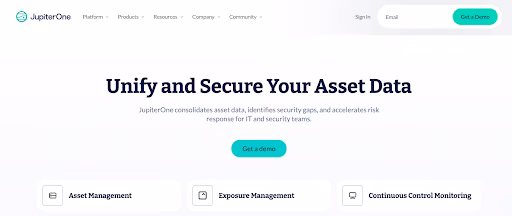 JupiterOne-homepage