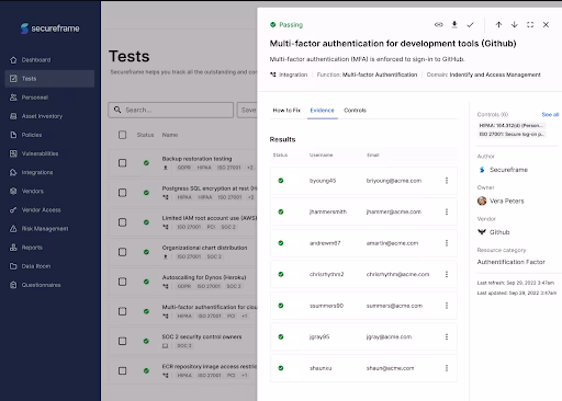 Secureframe-dashboard