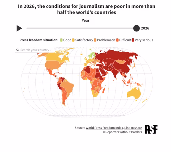 Press-freedom-index-2026-world-map