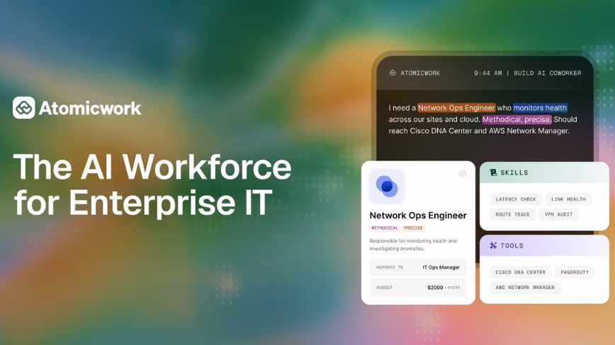 Atomicwork launches AI workers that IT departments can hire, budget, and audit like human employees