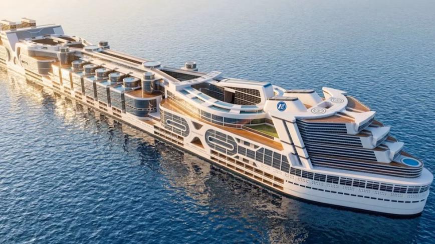 A mile-long nuclear-powered ship for 80,000 people has been “about to break ground” for three decades