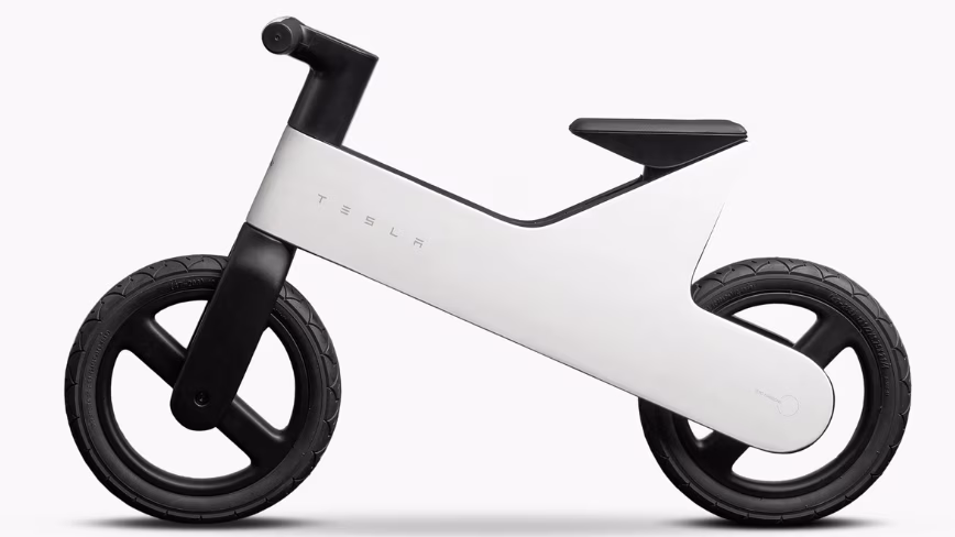 Tesla made a $225 balance bike for toddlers. It has no motor, no pedals, and is already sold out.