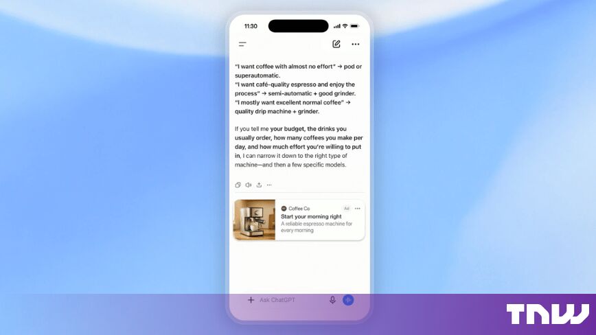 OpenAI добавляет рекламу в ChatGPT в 31 европейской стране