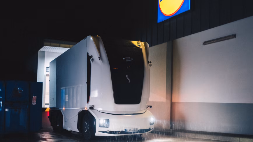 Lidl and Einride put a driverless truck into daily service in Germany