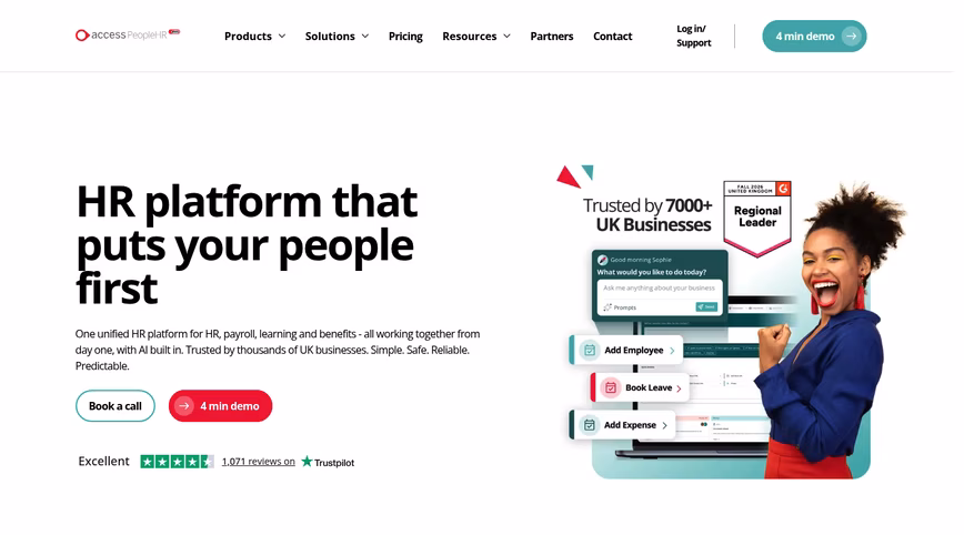 Access PeopleHR homepage with the headline HR platform that puts your people first