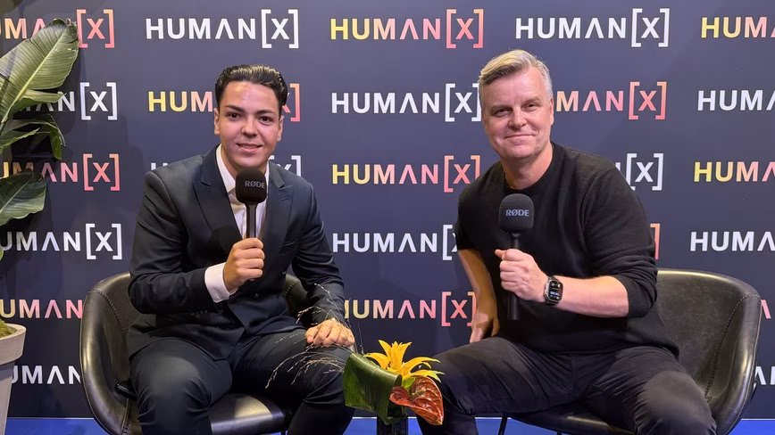 Cristian Dina and Tom Eggemeier at HumanX Amsterdam