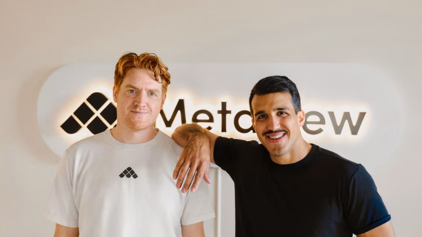 Metaview co-founders Siadhal Magos, left, and Shahriar Tajbakhsh, right