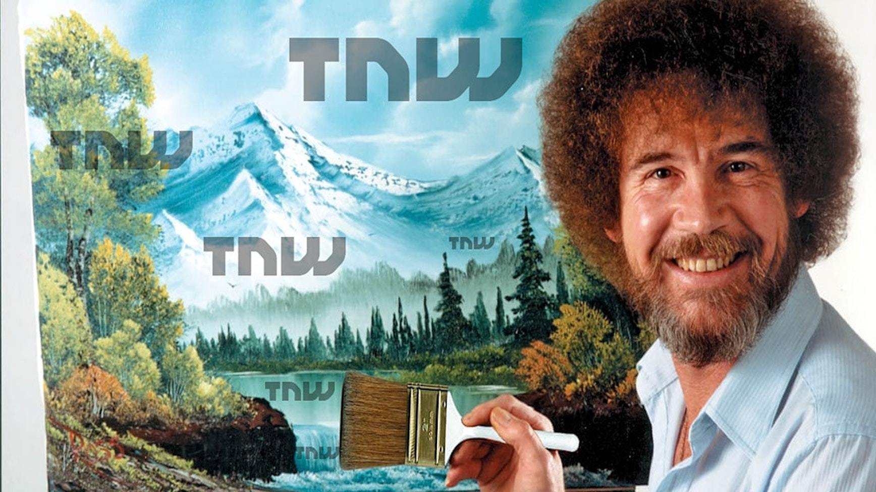 Bob Ross wine and paint night